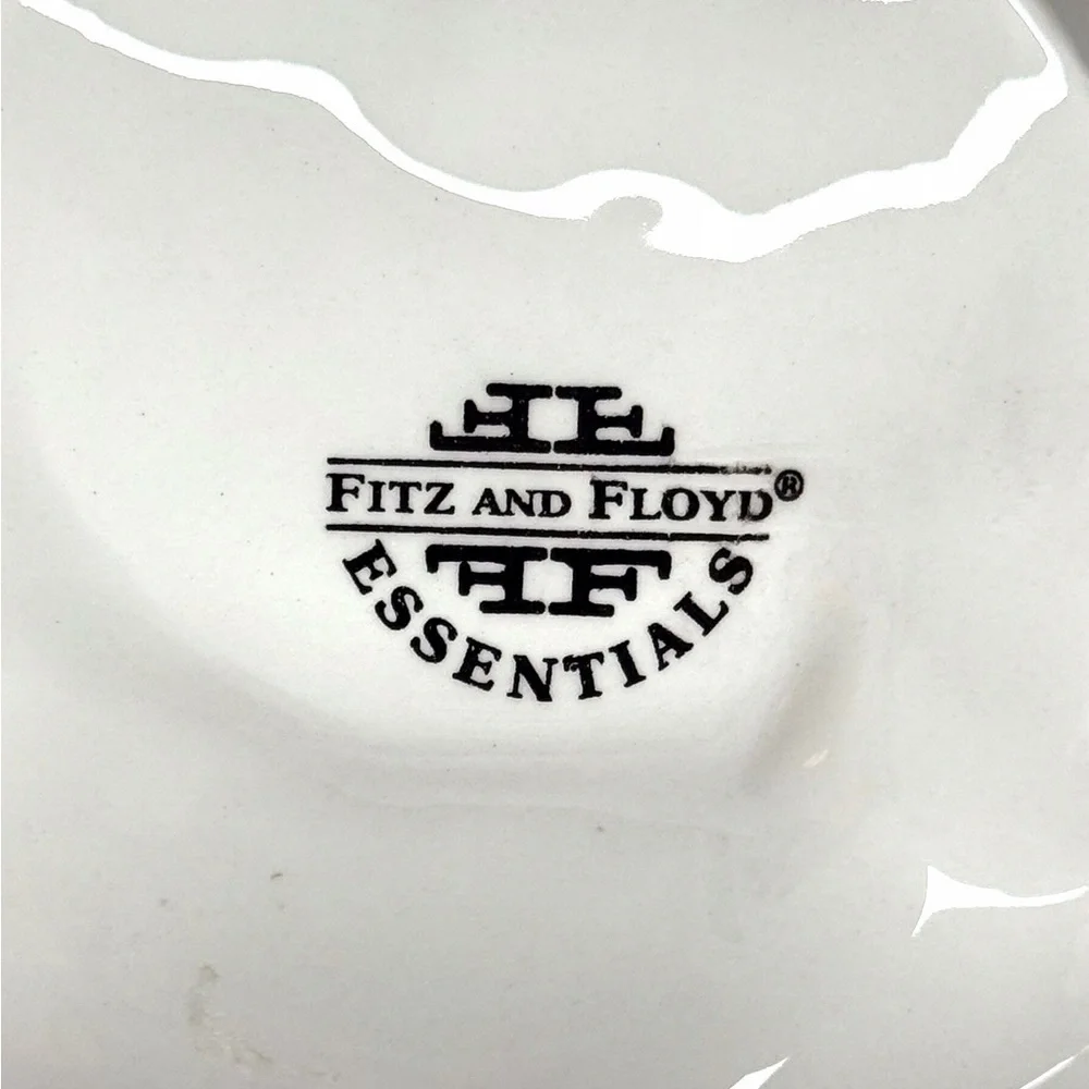 Fitz and Floyd Essentials Christmas Teddy Bear Cookie Canapé Plate Red/Brown EUC